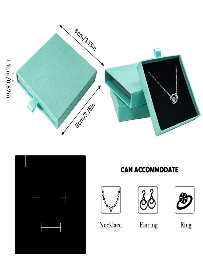 Koceci 4 PCS Jewelry Gift Box Small Cardboard Jewelry Boxes with Lids Gift Case Black Sponge Gift Box for Bracelets,Necklaces,Jewelry,Earrings (Blue and Pink) - Image 2