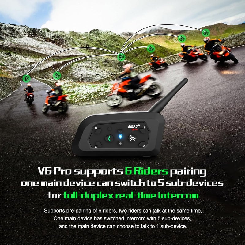 EJEAS نظام الاتصال البلوتوث للدراجات النارية EJEAS V6 Pro - Image 3