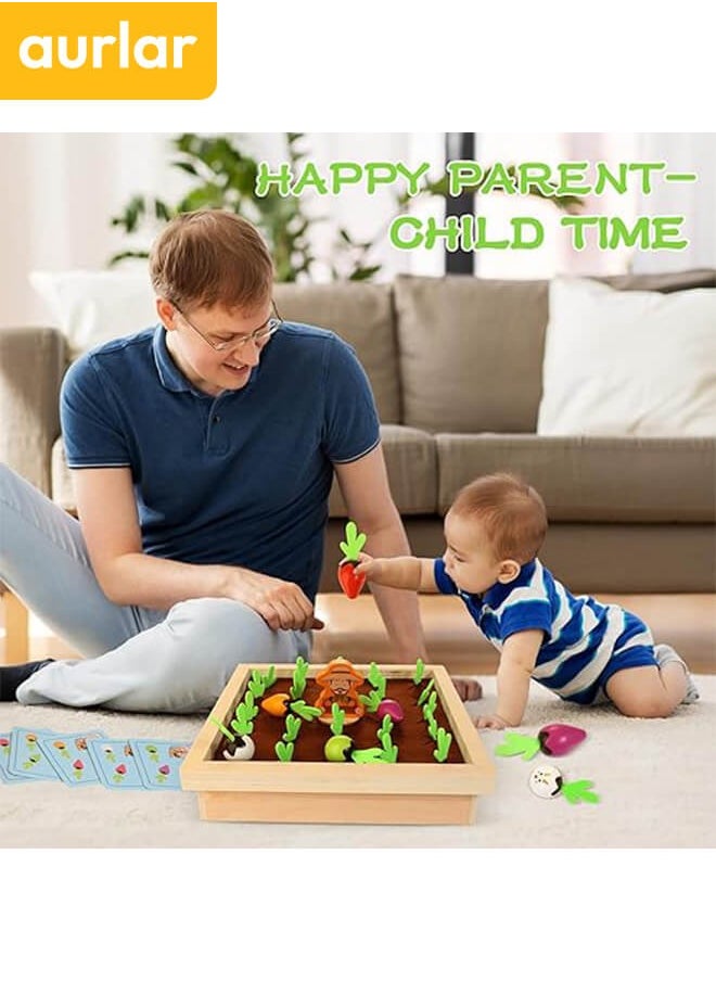 Aurlar Montessori Wooden Carrot Harvest Game - Memory and Matching Educational Toy for Toddlers 2-4, Interactive Board Game for Kids, Perfect Gift for Boys & Girls  - Image 5