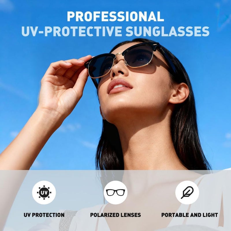 نظارات الذكاء الاصطناعي,نظارات بلوتوث للرجال والنساء,نظارات شمسية مستقطبة مع ترجمة الذكاء الاصطناعي,مكبر صوت بلوتوث,سماعات لاسلكية,حماية الأشعة فوق البنفسجية الرياضية / في الهواء الطلق,التحكم باللمس - Image 4