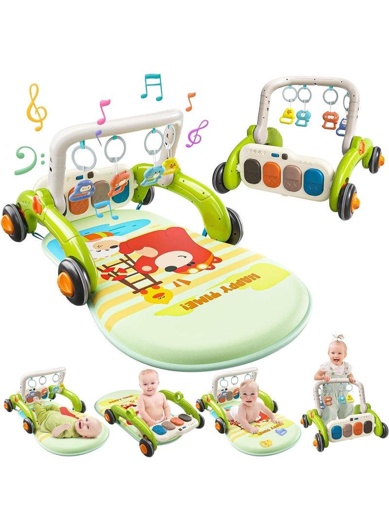 VIVAKIDS 3 in 1 Baby Gym Play Mat, Baby Piano Mat Kick and Play for Babies Infant Play Mat with Musical Learning Toy Early Education, Baby Play Mat Music Light Newborn Infant Gifts for Baby Toy - Image 1