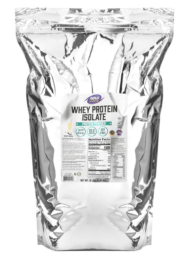 now Sports Whey Protein Isolate Creamy Vanilla 10 lbs (4.54 kg)