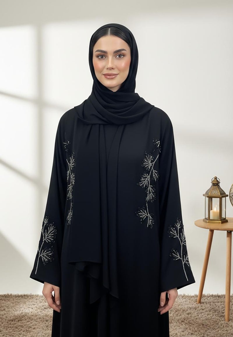 NUKHBAA Intricate beadwork abaya-840 - Image 3
