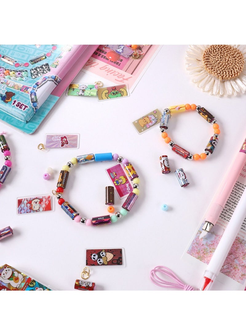Eda Wearable & Shareable Sticker Bracelet, Creative Sticky Rolls Bracelet Making Kit for Kids–160 Reusable Stickers,DIY Surprise Sticker Roll Craft for Girls&Boys ,Ideal Classroom&Party Gift Activity - Image 2