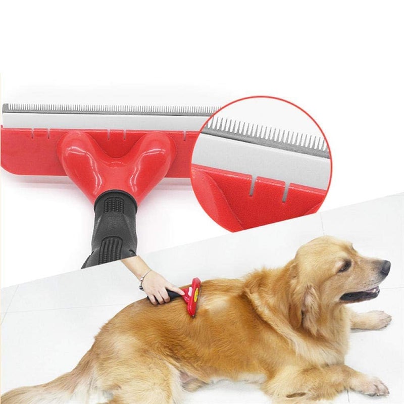 GNOLY Grooming Tool for Dogs & Cats - Pet Hair Removal Brush with Anti-Slip Handle & Fine Stainless-Steel Teeth, Safe Deshedding for All Pet Sizes & Breeds (1Pcs) - Image 4