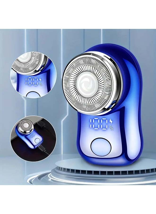 Generic Small  Rechargeable  Mini Electric Shaver Efficient Shaving Dual Ring Blade Net Intelligent Digital Display, Detachable Blade Head, Easy Cleaning Type-C High-speed Charging Worry Free Boarding  - Image 2