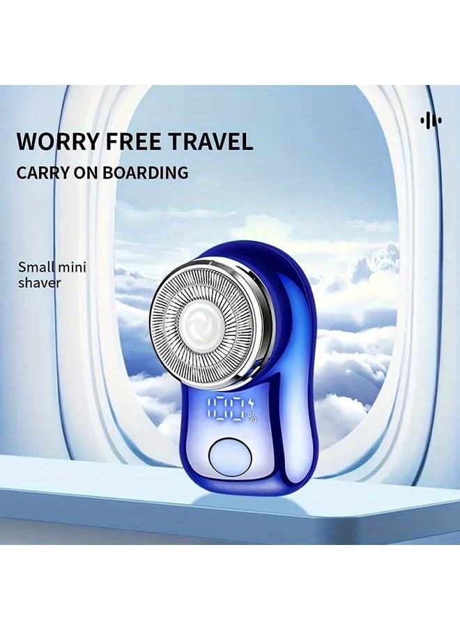 Generic - Small  Rechargeable  Mini Electric Shaver Efficient Shaving Dual Ring Blade Net Intelligent Digital Display, Detachable Blade Head, Easy Cleaning Type-C High-speed Charging Worry Free Boarding - Image 1