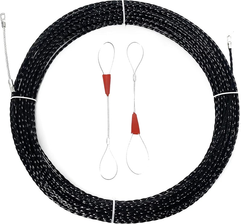 VGongTech 50ft Fish Tape Cable Puller Cable Rods Kit 4.3mm 15M PET Electrical Cable Puller Through Wall Wire Guide Device Threader Fish Cable Fastener - Image 1