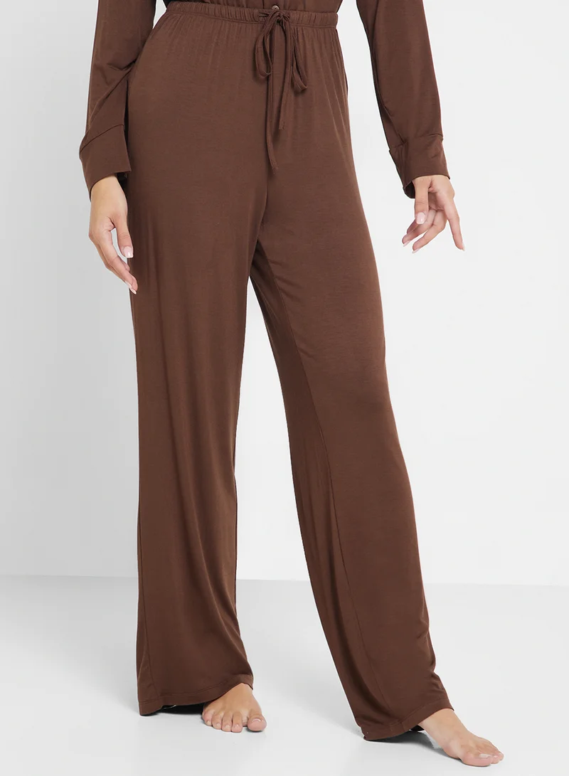 Ginger Soft Touch Modal Button Down Pyjama Set