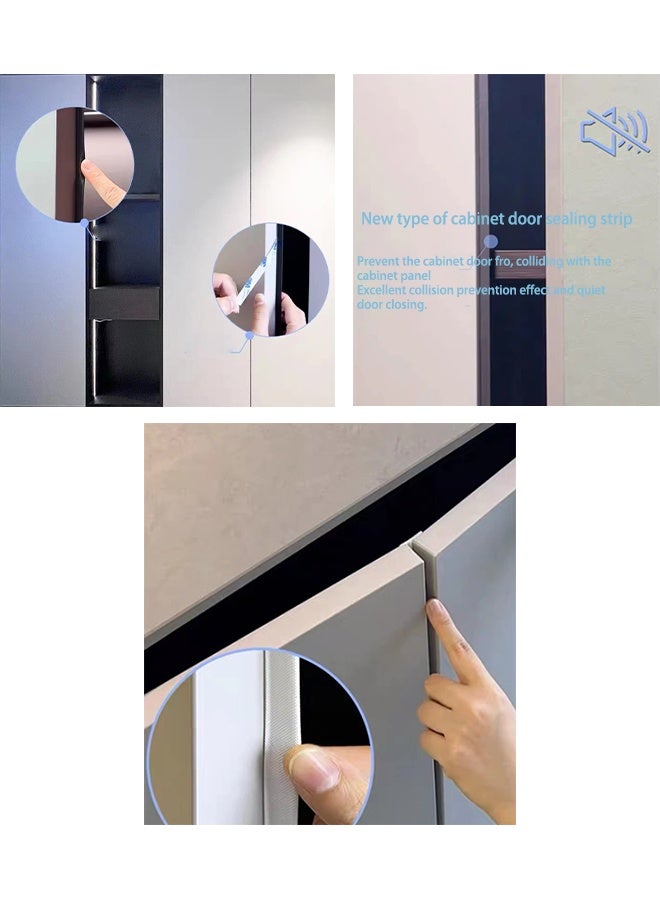 Wardrobe seals Cabinets Cabinets Glass Cabinets Display Cabinet Stops Filling Rubber Strips Door Gap Filling Rubber Strips Cabinet Door Dust Strips are Suitable for Bedrooms, Kitchens, Offices, Bathrooms - Image 4