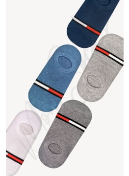 Mono Socks 5 Pack Invisible Sneakers Red White Striped Socks  - Image 2