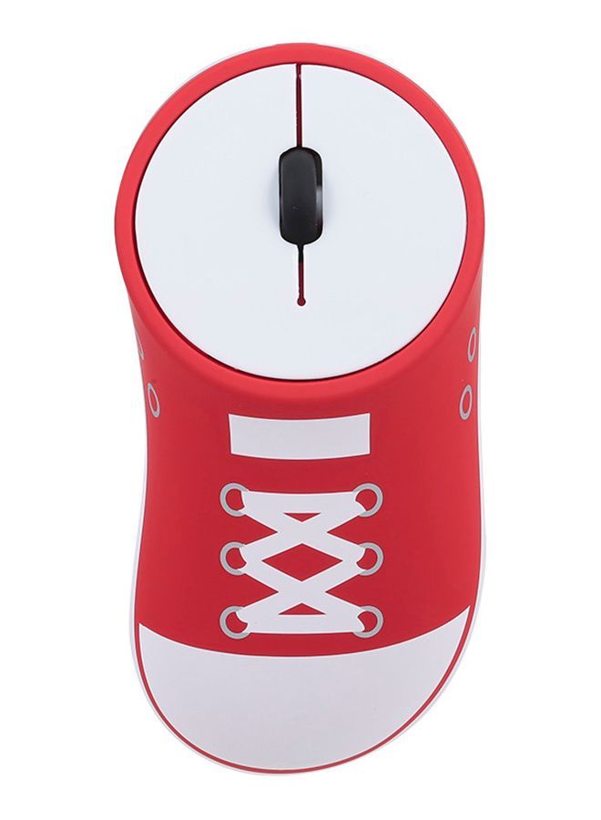 NIBEMINENT Sneaker Design Rechargeable Mouse Red/White  - Image 1