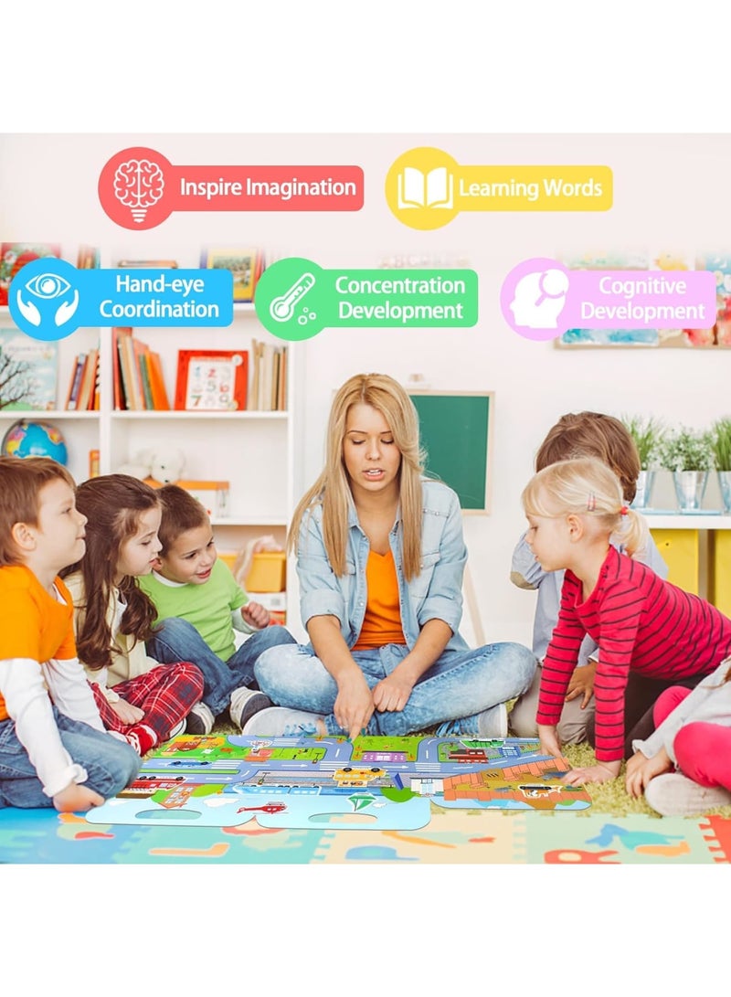 Zikra كتاب ملصقات قابلة لإعادة الاستخدام 4 عبوات للأطفال، كتاب جيلي سميك مقاوم للماء، ملصقات سفر ممتعة لطيفة للأطفال من 2-5 سنوات، هدايا عيد ميلاد للأولاد والبنات - Image 2