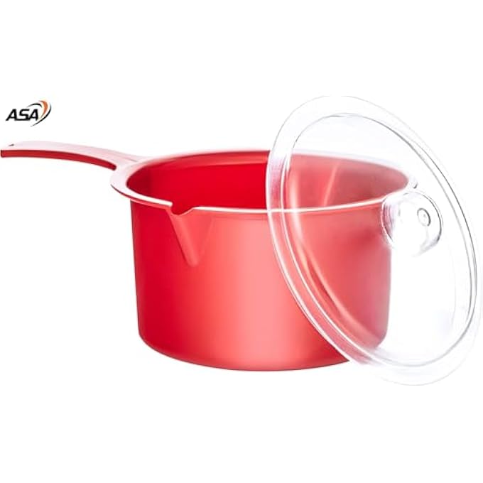ASA Easycook Microwavable Red Saucepan With Lid NonStaining  750Ml - Image 2