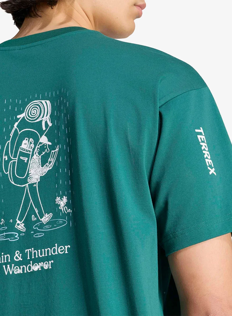 Adidas CGREEN Terrex Wanderer Graphic T-Shirt for Men | Best Price UAE