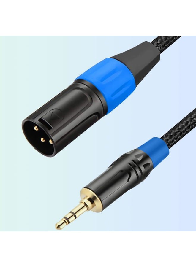 JOMLEY 3.5mm to XLR Balanced Cable, 1/8 to XLR Male Cable Adapter, 1/8" Mini Jack Stereo to XLR Cable, Male XLR to 3.5mm Adapter Cable Mono Audio Cord for Cell Phone, Laptop, Speaker, Mixer-1ft - Image 2