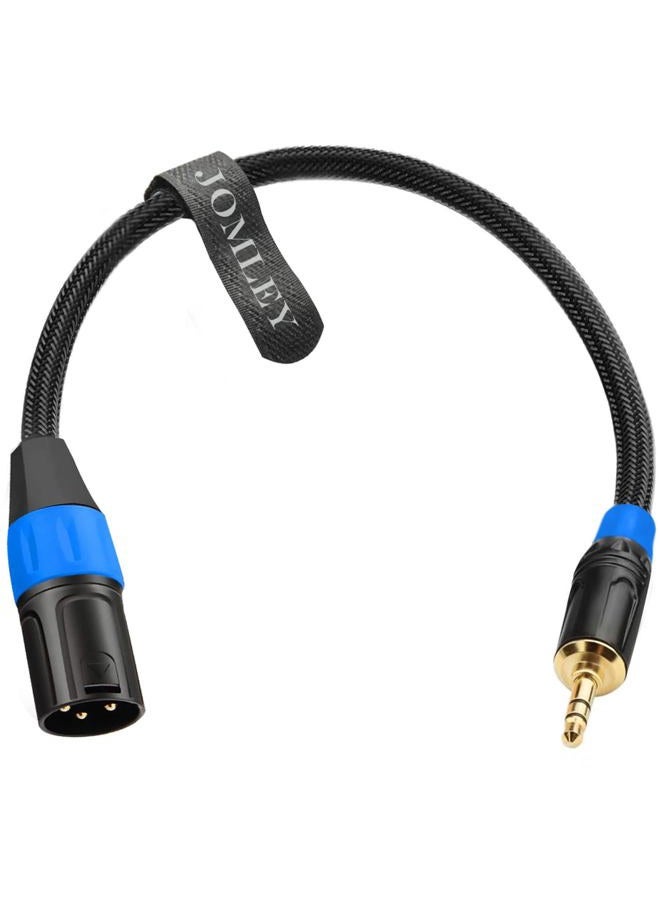 JOMLEY 3.5mm to XLR Balanced Cable, 1/8 to XLR Male Cable Adapter, 1/8" Mini Jack Stereo to XLR Cable, Male XLR to 3.5mm Adapter Cable Mono Audio Cord for Cell Phone, Laptop, Speaker, Mixer-1ft - Image 1