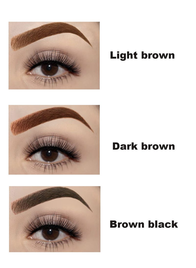 OUHOE - 3color Eyebrow Stamp Stencil Kit One Step Brow Stamp Shaping Kit (Light brown+Brown black+Dark brown) - Image 1