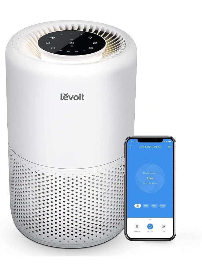 LEVOIT Core 200S Smart WiFi Air Purifier Night Light Sleep Soundly Core-200S White - Image 1