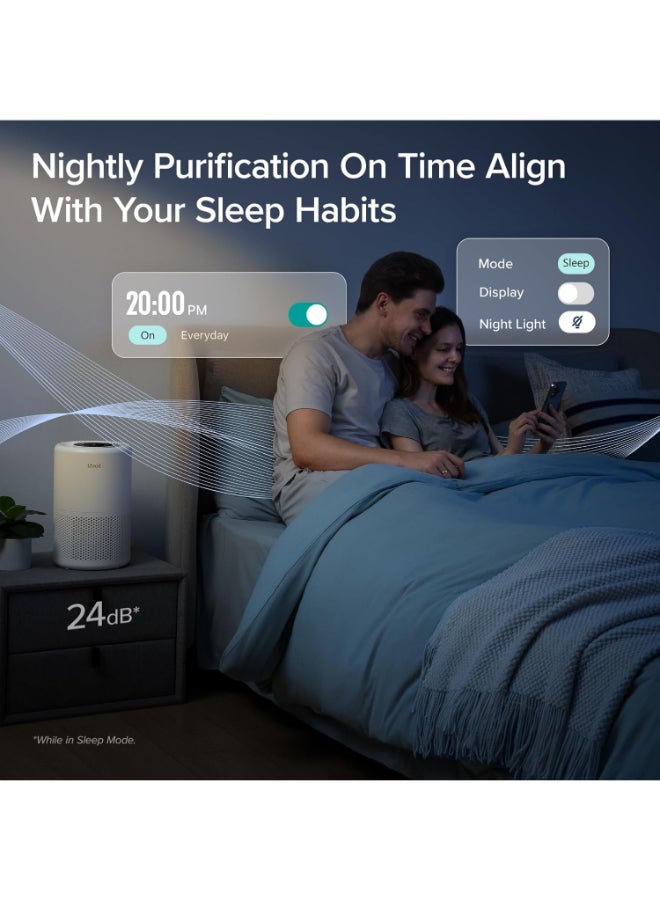 LEVOIT Core 200S Smart WiFi Air Purifier Night Light Sleep Soundly Core-200S White - Image 3
