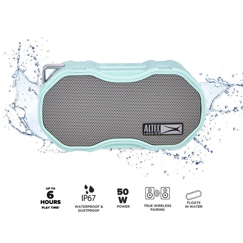 Altec Lansing Baby Boom XL - Waterproof Bluetooth Speaker, Wireless & Portable Speaker for Travel & Outdoor Use, Deep Bass & Loud Sound, 1 Pack, Mint - Image 3
