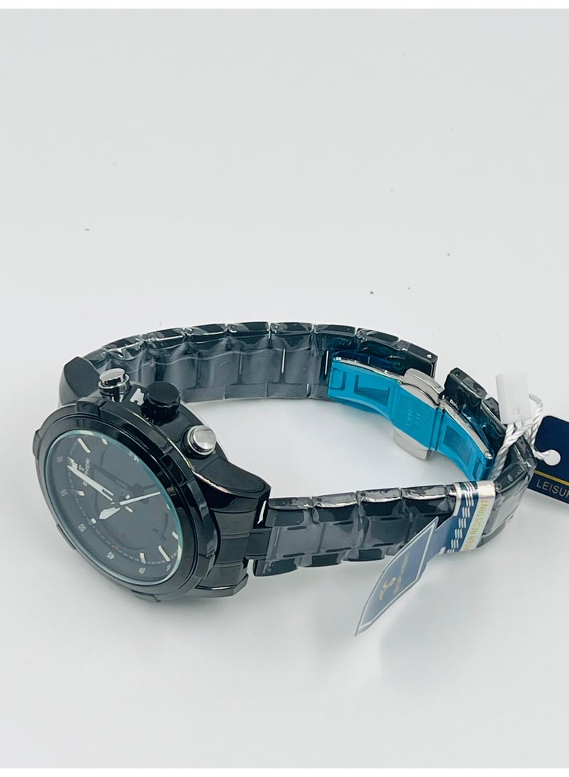 Bophieri Black chain strap Dual dial (Analog/digital) Men's watch - Image 2