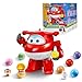Super Wings Toy Vending Machine for Kids Mini Gashapon Gumball Machine with Colorful Balls Role Dolls DIY Stickers Cause and Effect Toys for Boys Girls Jett Lucky Ball Mixer - Image 2