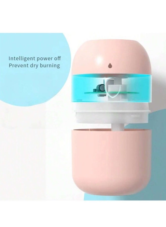 Generic - Diffuser Fragrant 220ml pink color Mini Portable Ultrasonic Humidifier Aroma Essential Oil Diffuser USB Aroma Diffuser for Home Aromatherapy with l - Image 1