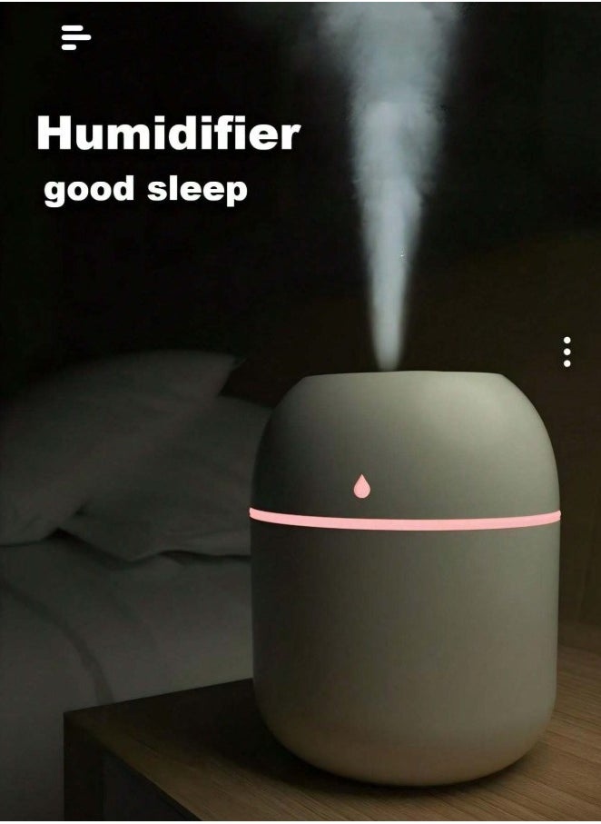 Generic - Diffuser Fragrant 220ml pink color Mini Portable Ultrasonic Humidifier Aroma Essential Oil Diffuser USB Aroma Diffuser for Home Aromatherapy with l - Image 1