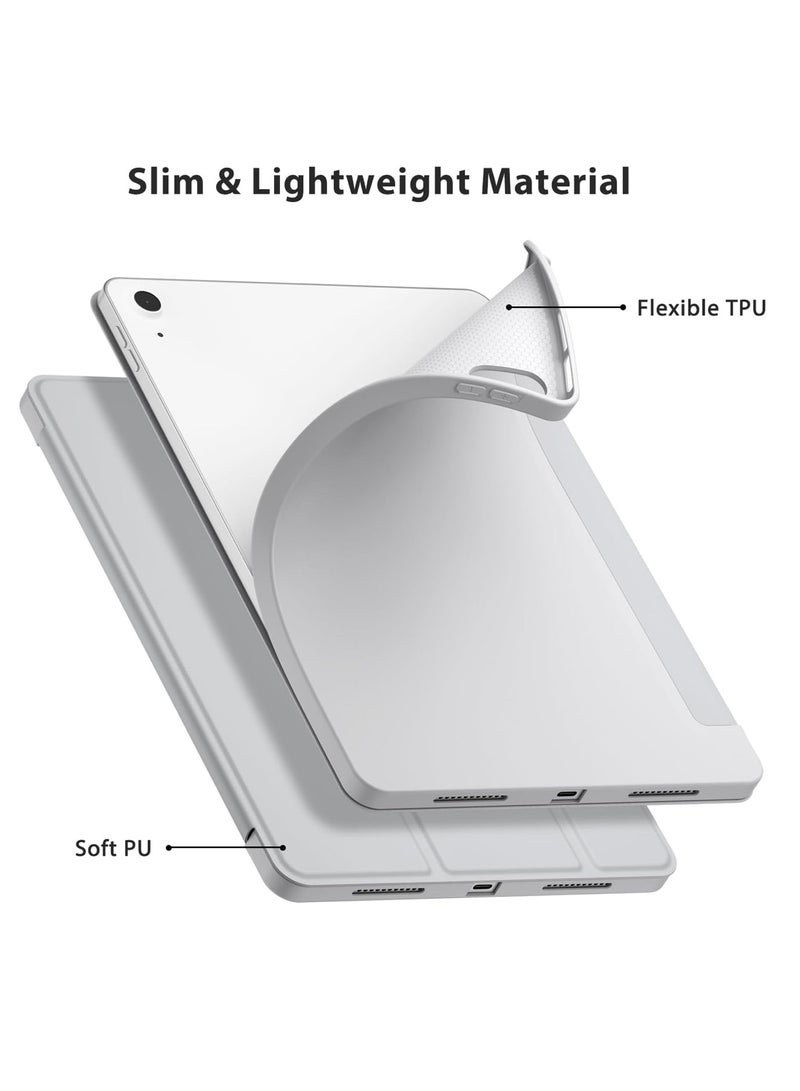 كفر ايباد الجيل العاشر  11 بوصة2025 مع حامل قلم ذكي ،غطاء ذكي رفيع بمسند اغلاق/تشغيل الشاشة تلقائي ، رمادي - Image 2