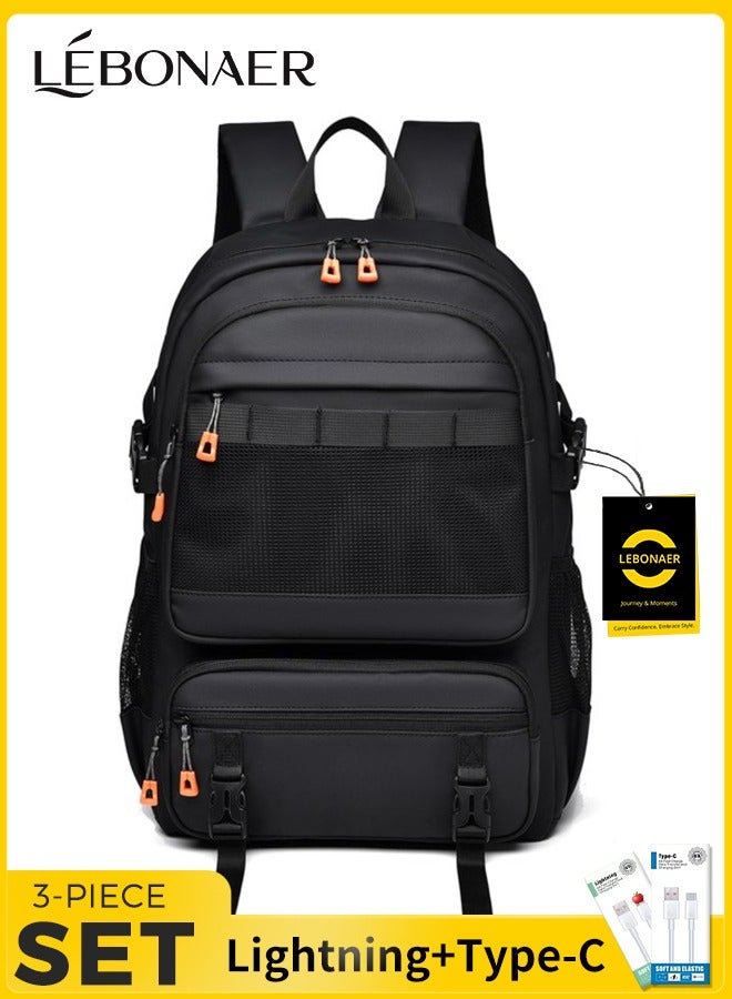 lebonaer The New Definition Backpack Large Capacity Water Resistant Backpack for Travel and Commute Innovative Portable Storage Design Tough Fabric for Unpredictable Weather Organized Compartment for Tech Gear Documents and Accessories Modern On the Go Lifestyle Essential Lightweight Versatile Durable Pack Middle East Travel Suitable College Backpack for Students Business Commuter Bag Daily Use Backpack Spacious Interior Smart Layout Tech Friendly Compartment Electronic Gadget Protection Document Organization Accessory Pockets Style and Comfort Combined Utility Backpack All Purpose Daypack Urban Exploration Gear Travel Across Middle East Heading to Class Backpack Unisex Design for Men and Women Durable Construction Long Lasting Material Weather Resistant Material Rain Protection Splash Proof Easy to Carry Comfortable Straps Ergonomic Design Heavy Duty Zippers Secure Closure Multiple Pockets Internal Organizers Keeps Everything in Place Secure Storage For Belongings Perfect For Professionals And - Image 1