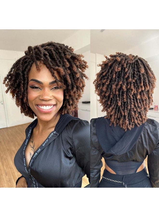 Hanne Fashion Short Dreadlock Wig Twist Braided Wigs Faux Locs Wig For Women And Men African American Twist Braiding Synthetic Wig Afro Curly Wig (1B/30#)  - Image 2