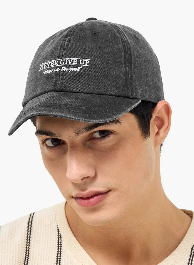 Splash FAV Men Cap with Slogan Embroidered Design