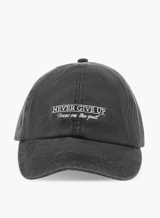 Splash FAV Men Cap with Slogan Embroidered Design