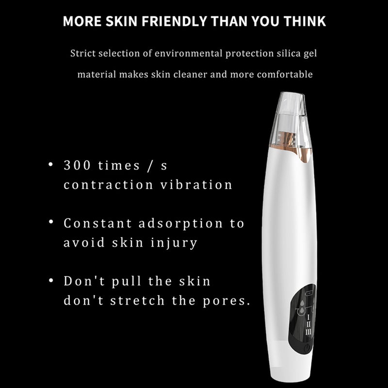 Blackhead Remover Facial Pore Vacuum Cleaner Electric Acne Comedone Whitehead Extractor Tool w/3 Suction Power/6 Probes - Image 4