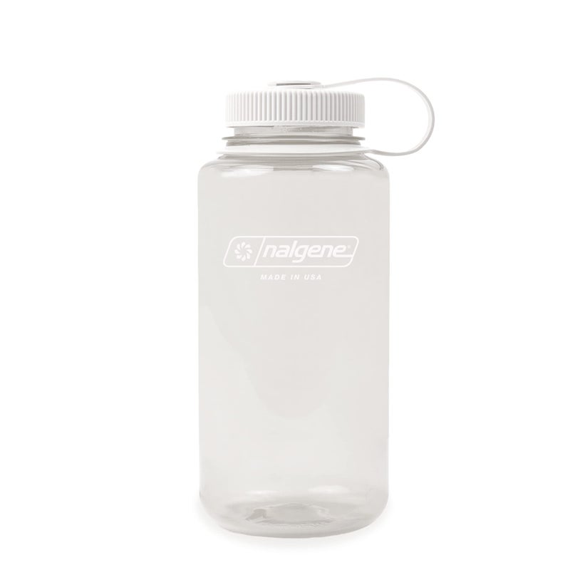 Nalgene Monochrome BPAFree Recycled Reusable Water Bottle for Backpacking Hiking Gym  32 oz Shatterproof Cotton