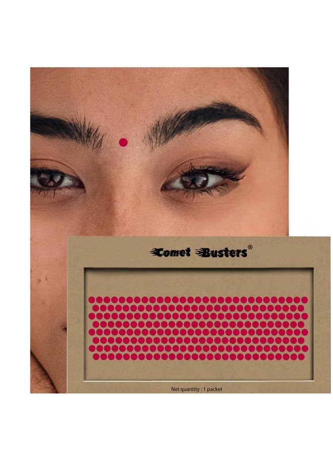 Comet Busters Beautiful Handcrafted Round Red Velvet Bindis (4 mm) (BIN2076) - Image 4
