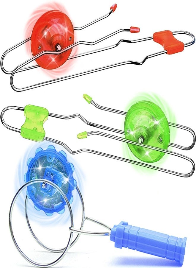 Jishi Stocking Stuffers for Kids Toys Boys 3pcs Light Up Gyro Wheel Toy Birthday Gifts for Men, Magic Rail Twirler Magnetic Yoyo Spinner Sensory Fidget Toys for Kids Ages 3-5-7 4-8-12 Year Old Boys & Adults - Image 1