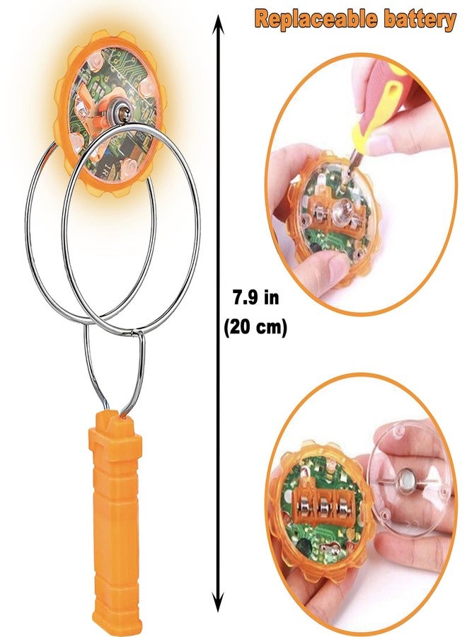 Jishi Stocking Stuffers for Kids Toys Boys 3pcs Light Up Gyro Wheel Toy Birthday Gifts for Men, Magic Rail Twirler Magnetic Yoyo Spinner Sensory Fidget Toys for Kids Ages 3-5-7 4-8-12 Year Old Boys & Adults - Image 3