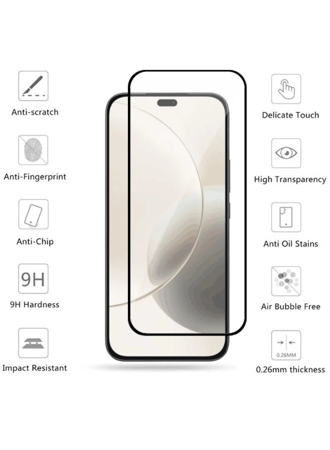 Honor 400 Lite Screen Protector Full Glue Edge-to-edge 3D Curved Tempered Glass Fingerprint Compatible Anti Scratch 9H hardness for Honor 400 Lite - Image 3