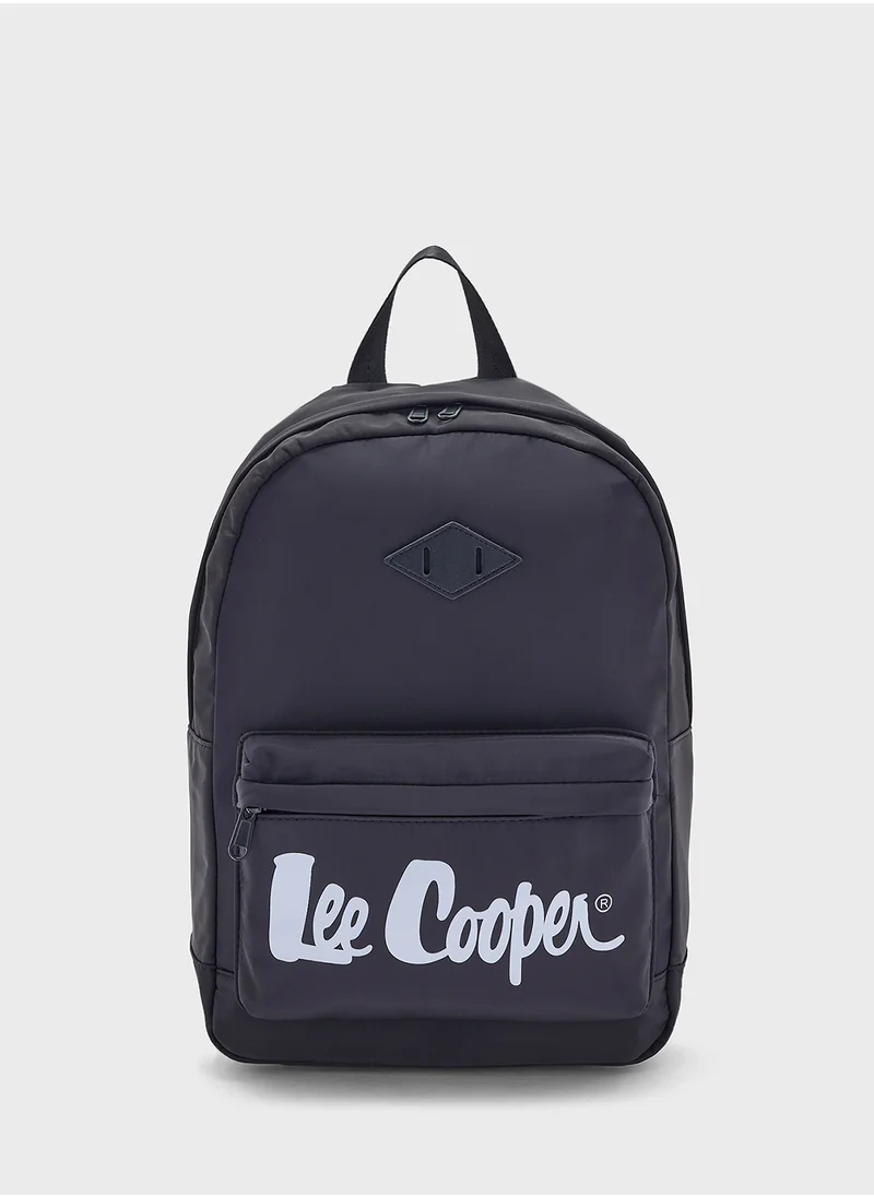لي كوبر Logo Print Zip Over Backpack