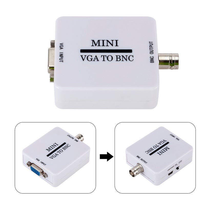 Mini VGA to BNC Video Converter Box VGA to BNC Adapter Convertor Digital Switcher Box for HDTV Monitor - Image 2