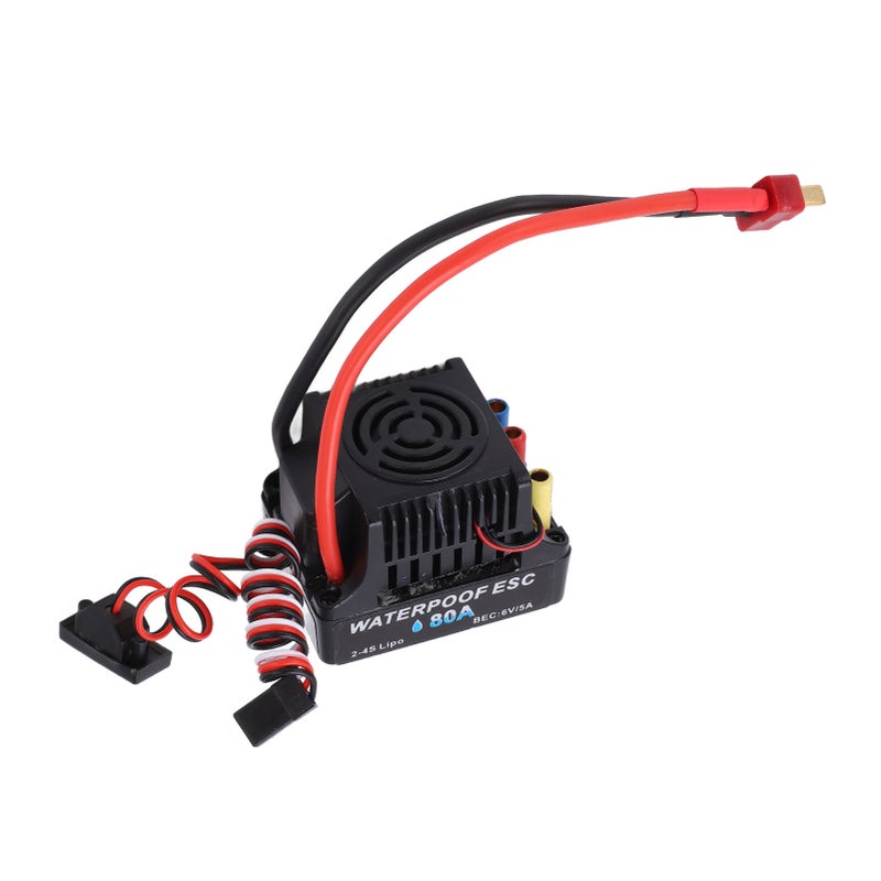 RC Car Brushless ESC 80A T Plug Waterproof 6V 5A SBEC Multiple Protection 1/8 RC Car Brushless ESC for 1/8 RC - Image 3