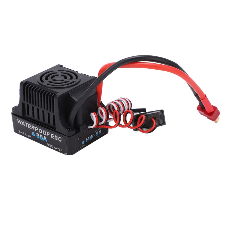 RC Car Brushless ESC 80A T Plug Waterproof 6V 5A SBEC Multiple Protection 1/8 RC Car Brushless ESC for 1/8 RC - Image 2