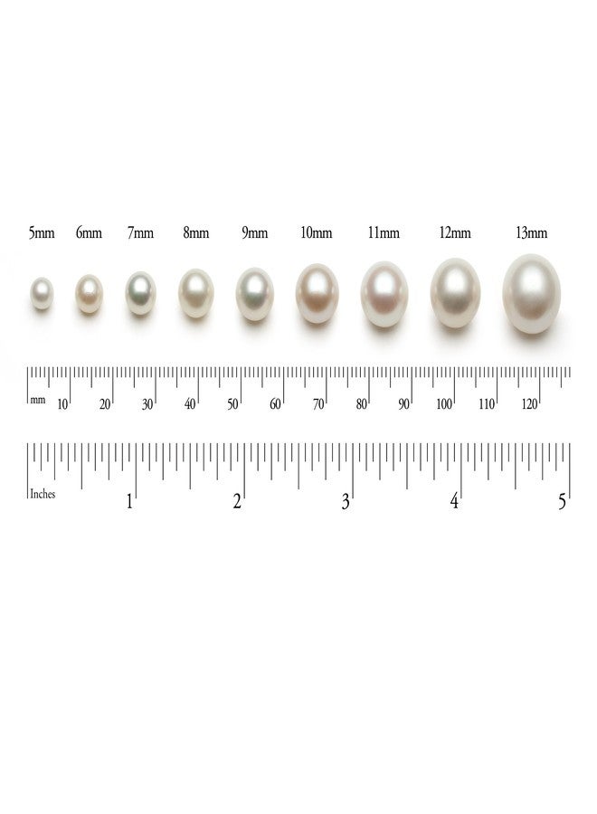 Belacqua AAA Quality Black Cultured Freshwater Button Pearl Stud Earrings in 14K White Gold, Size - 8.0-8.5mm, Real Pearl Jewelry for Women, Gift Box Included - Image 3