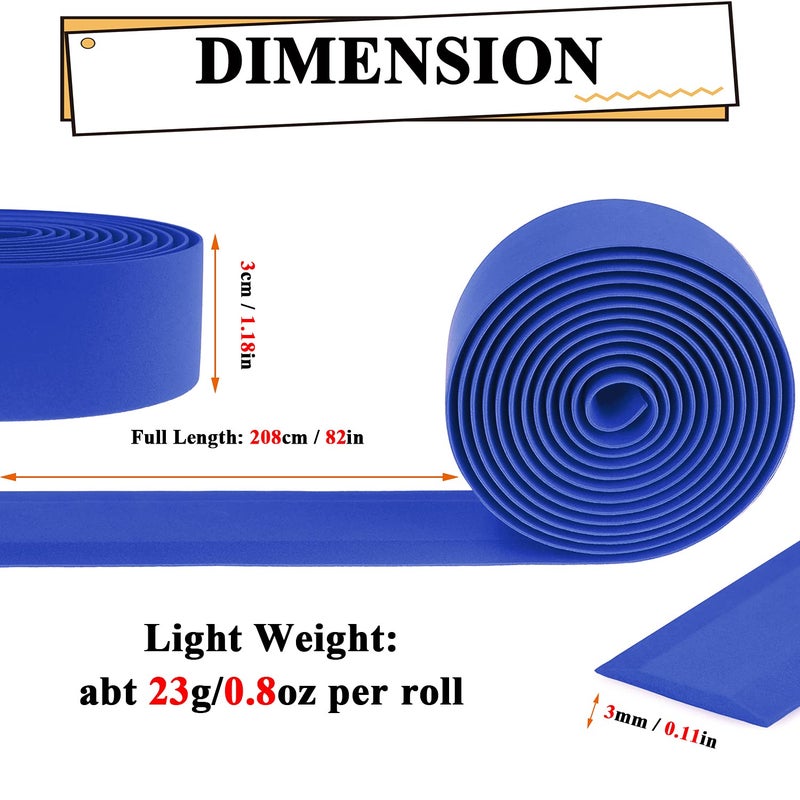 KINGOU EVA Blue Road Bike Handlebar Tape Wraps with Bar Plugs - 2PCS Per Set - Image 2