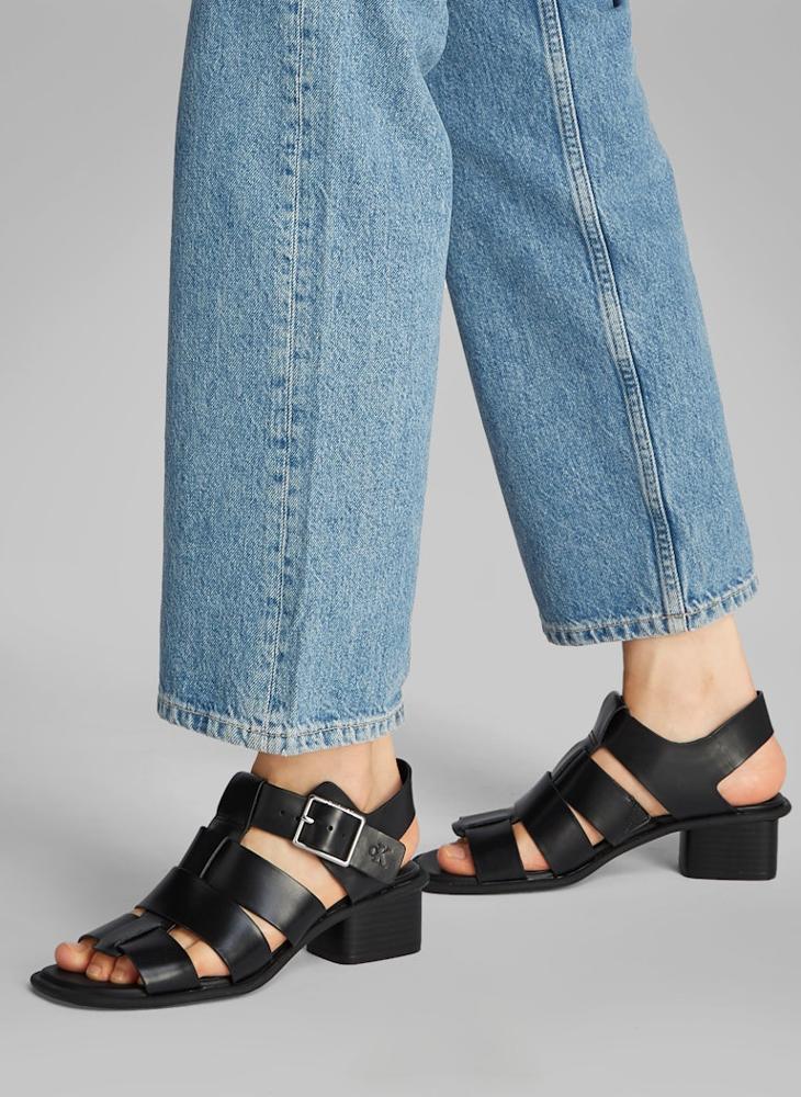 Calvin Klein Jeans - HEELED SANDALS WITH BUCKLE - Image 1