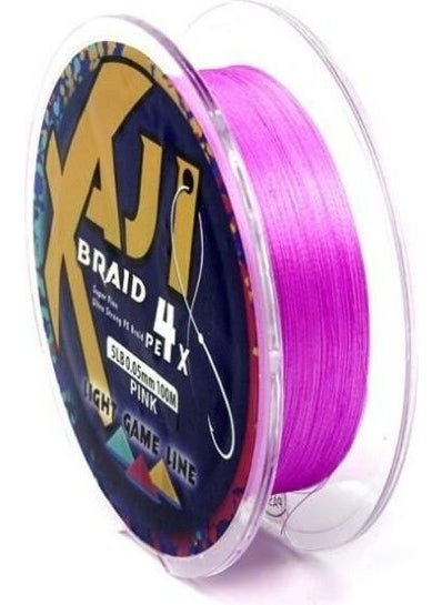 FUJIN - Aji Light Game Braid 4x 0.03MM 100MT. Pink Rope - Image 1