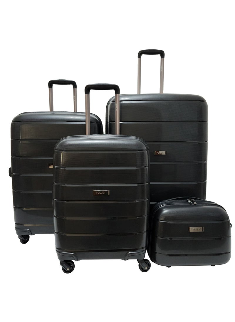 ROWER - Luggage Set – Travelling Hard Shell  Expandable Suitcase With Spinner Wheels & TSA 3 Digit Number Lock-Set of 4 Trolley Bags  (20/24/28/14 Inches) - Image 1