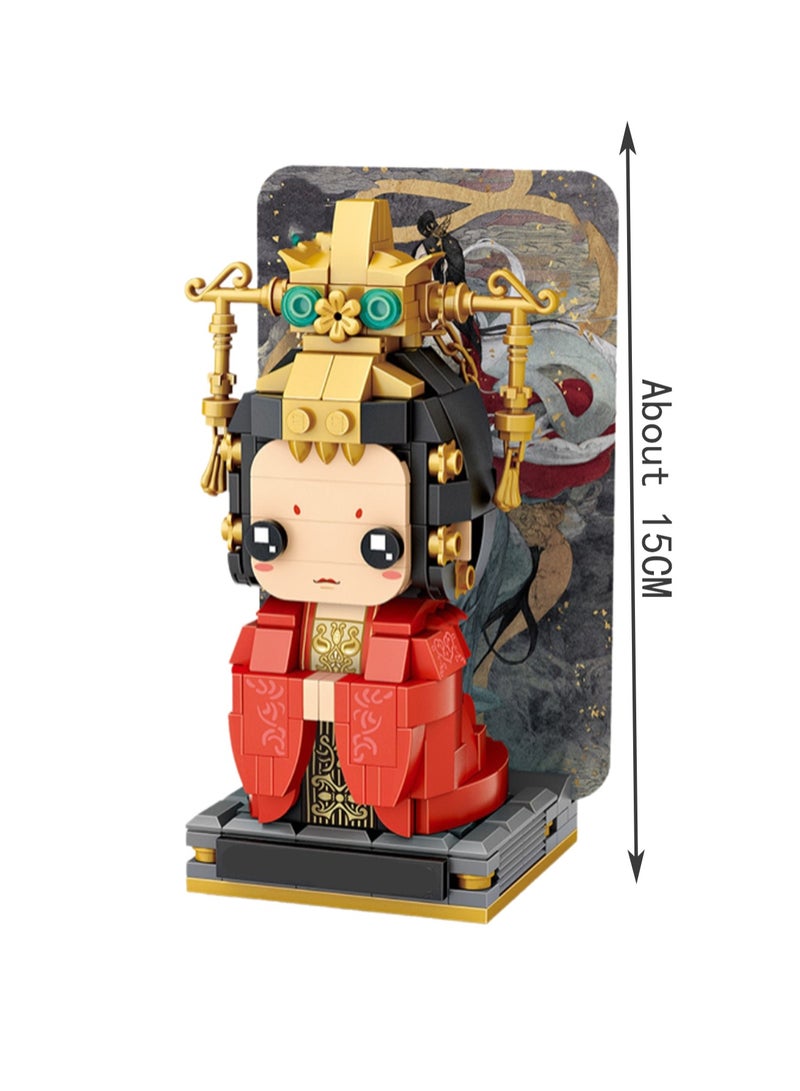350pcs Red Clothes Girl Character Model Set Building Blocks Creative Diy Simulation Collection Building Assembly Toys Children Gift Home Decorations - Image 2